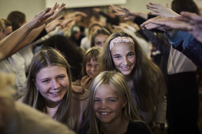 Børn og unge lærte om Verdensmålene gennem leg og grin. Foto: Lasse Bak Mejlvang