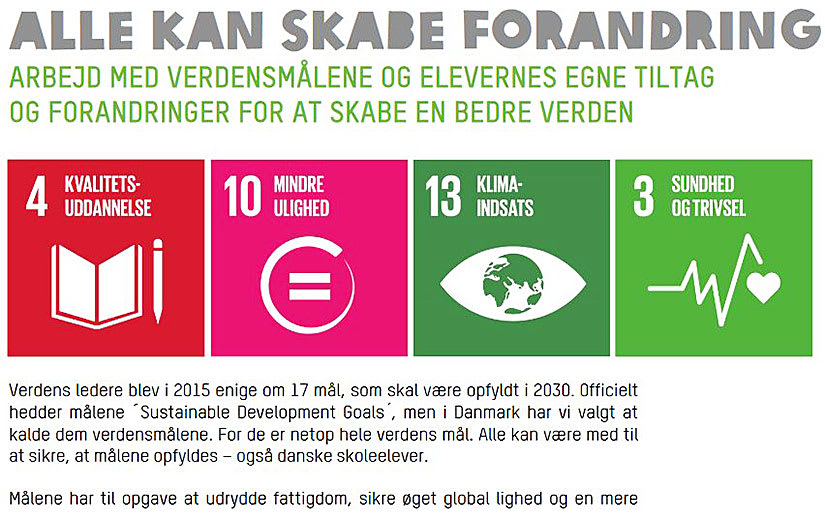 Verdensmålene og elevernes egne forandringer