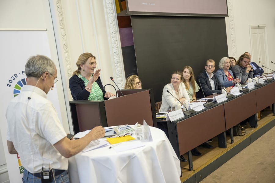 Birgitte Vind var den afsluttende taler til høringen. Foto Arthur J. Cammelbeeck