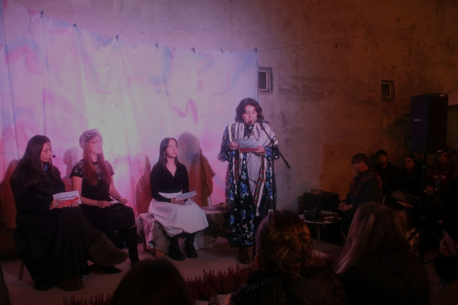 Vida Nuka Vetterlein fortalte om at møde diskriminerende kommentarer, og at det stadig er en del af de unge grønlænderes virkelighed. Foto: Benita Minka