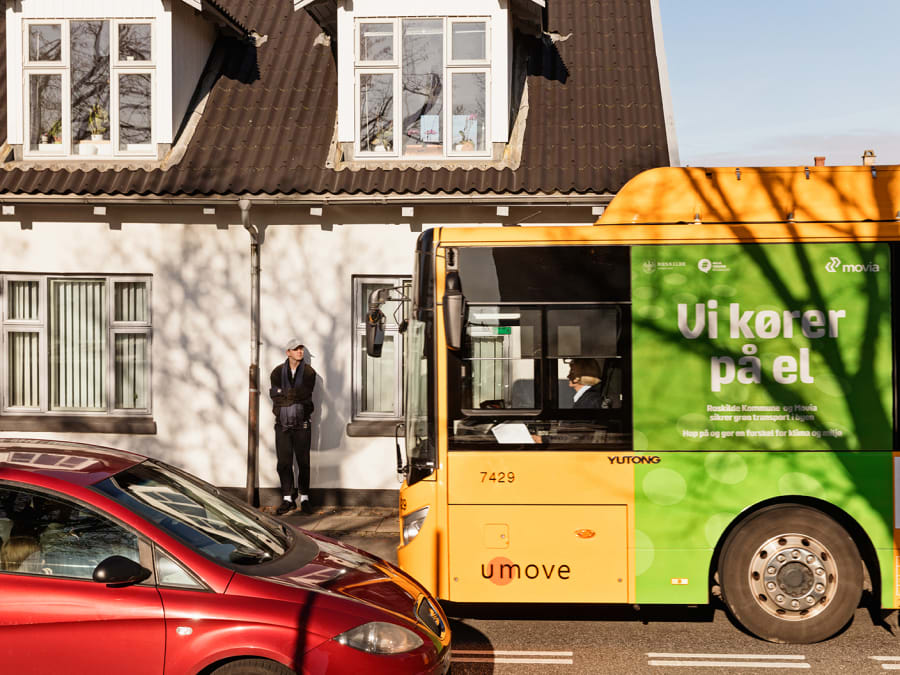 Roskilde var den første danske kommune, der skiftede alle sine bybusser ud til el. Det skete i april 2019. Foto: Ulrik Jantzen, copyright: Movia