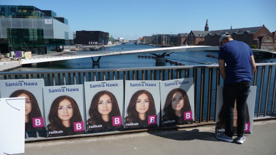 Dette foto er fra valgkampen i 2019, hvor 34 pct. af kandidaterne var kvinder. Foto: Sofie Paisley/Wikipedia Commons 