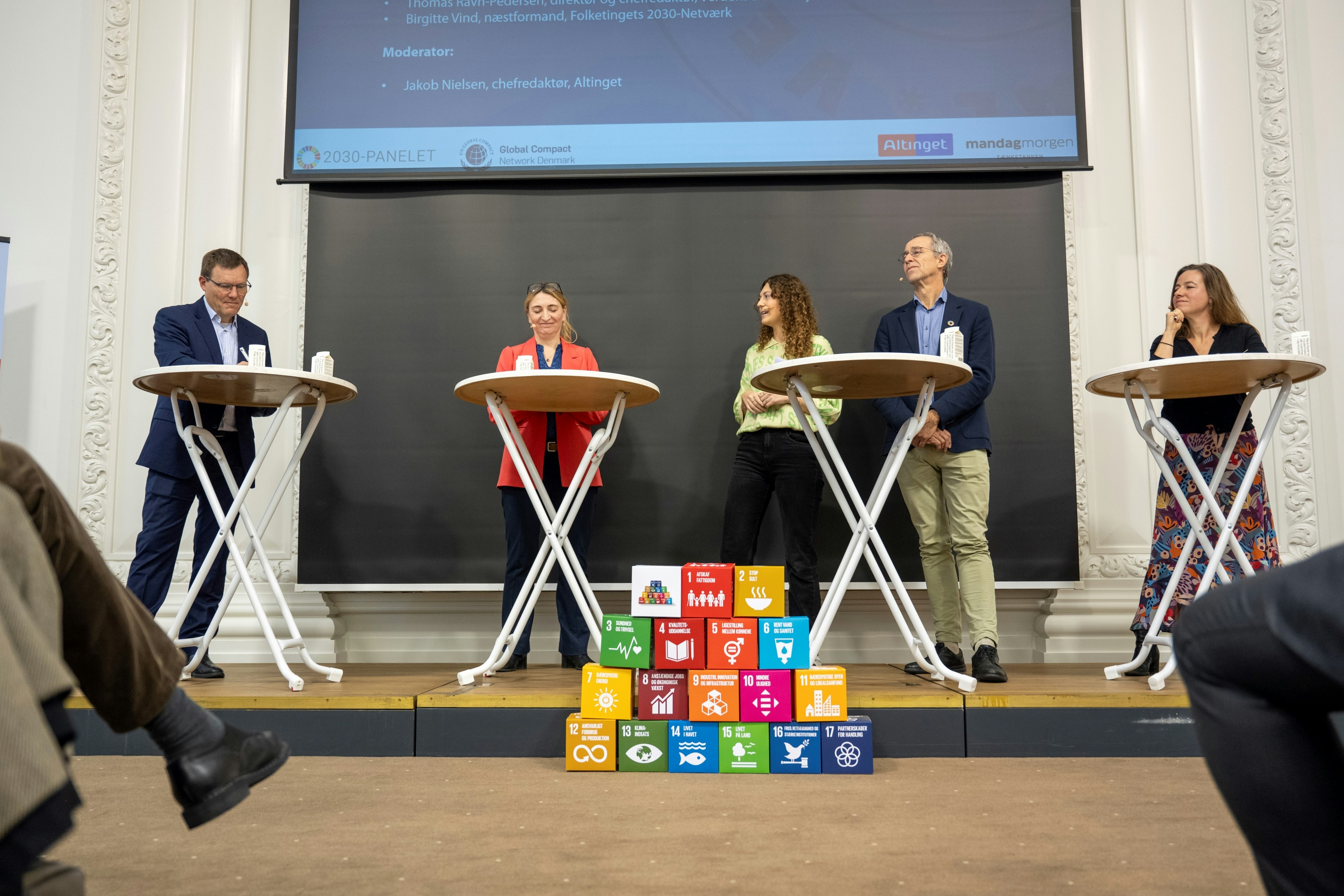 Til åbningen af verdensmålsugen blev verdensmålenes aktualitet debatteret. Foto: Arthur J. Cammelbeeck