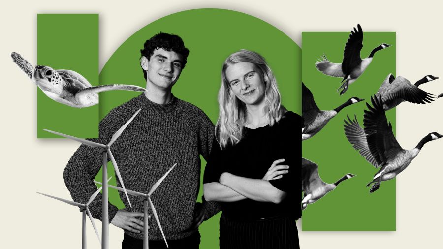 Sigurd Seindal Krabbe og Lise Coermann Nygaard er danske FN-ungdomsdelegater for miljø og klima. De skriver om deres tanker og arbejde for Verdens Bedste Nyheder. Collage: Eva Søe Olsen