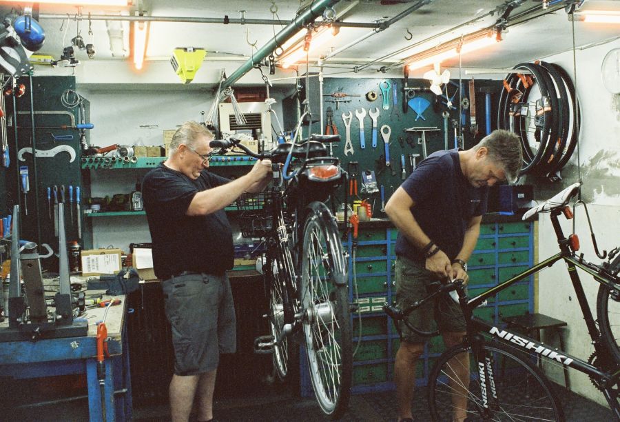  ”Refurbish bike”  renoverer brugte cykler og lejer dem ud. Foto: Carsten Skovlund